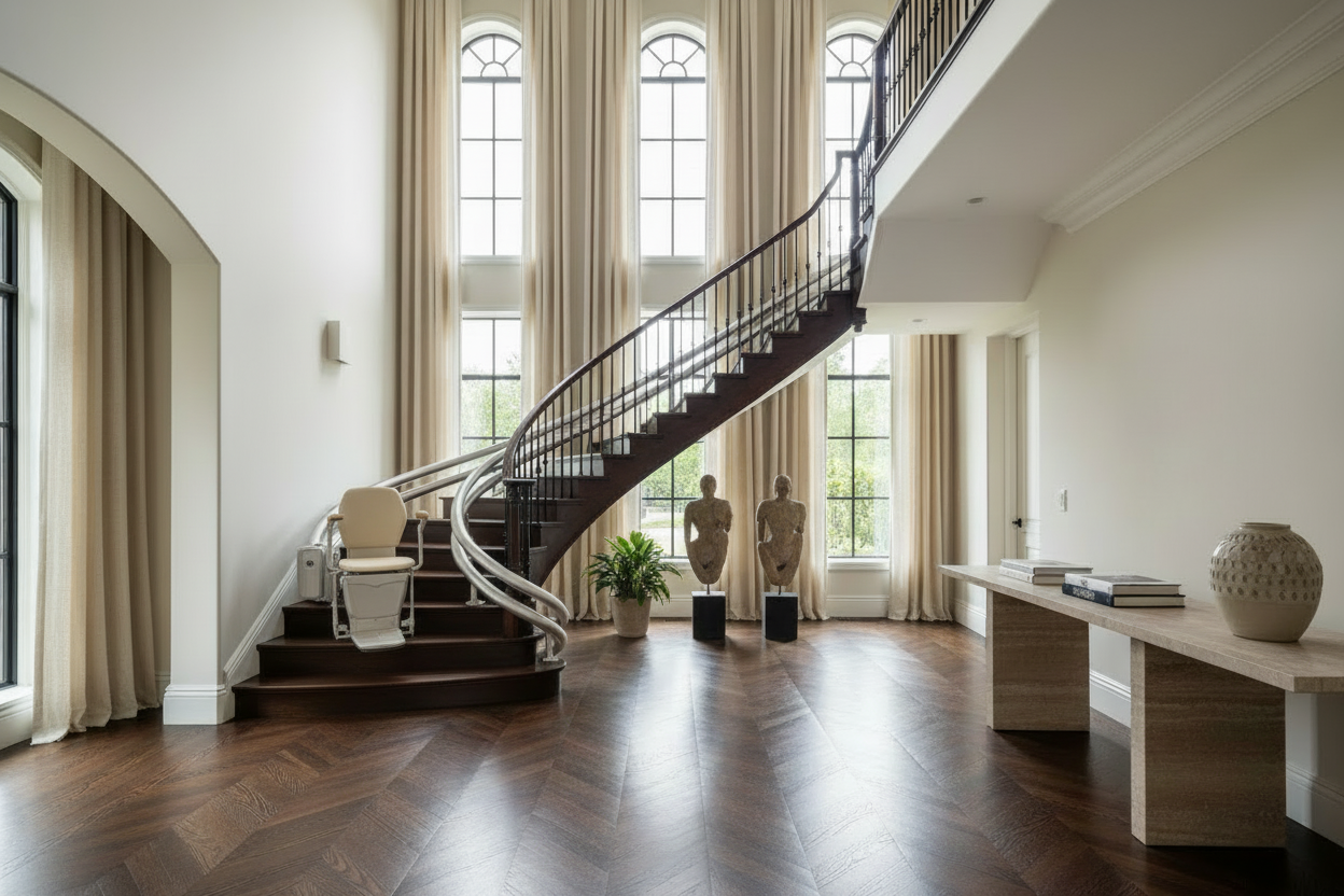 keep everthing as it is bu place the stair lift correctly